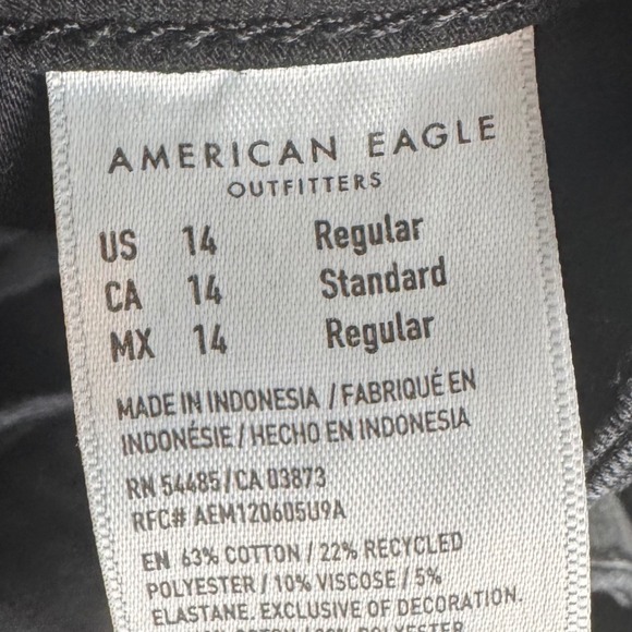 American Eagle Outfitters Black size 14 Dream Stretch High Waisted Skinny Jeans - Picture 9 of 11